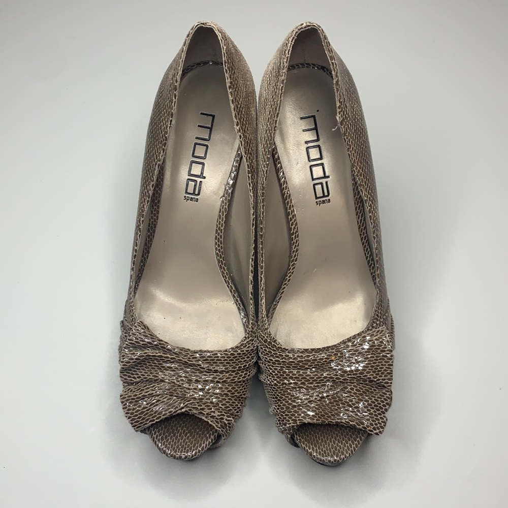 Moda Spana peep toe heels